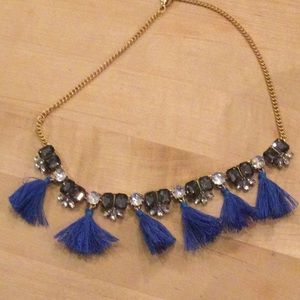 J. Crew crystal and tassel necklace